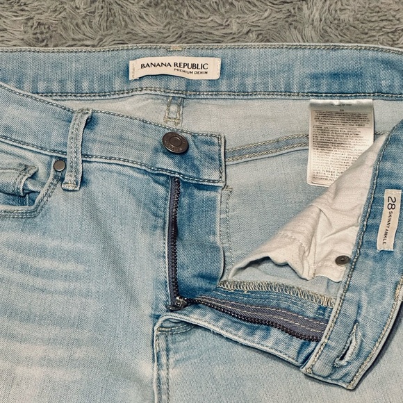 Banana Republic Skinny Ankle Ripped Jeans - Picture 2 of 9